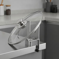 Anti-Slip Lid Holder with Silicone Pads Stable Stainless Steel Lid Rest Compact Organizer Handsunrestricted for Kitchen Countertop