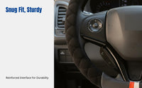 Winter Plush Steering Wheel Cover, Universal Fit, Anti-Slip, Warm, Sporty Design for Car