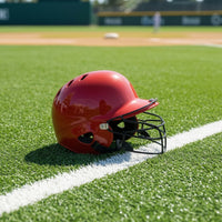 Baseball Helmet with Face Guard Glossy Batting Helmet with Facial Guard Rapid Delivery