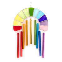 Hanging Wind Chime Colorful Suncatcher Decorative Hanging Ornament with Cord for Wall