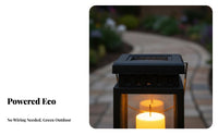 LED Regal Lantern Dusk to Dawn Solar Candle Lantern Automatic activation/Off Hanging Landscape Luminaire for Patio Decorators, Homeowners, Balcony