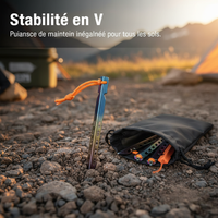 Titanium Alloy Tent Stakes 16cm V-Shaped Ground Pegs for Outdoor Camping and Beach Canopies