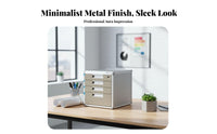 Letter Size Compatible Locking Desktop document Organizer Lockable Design Document Storage Space-Saving Drawer Unit sturdy Construction for Professionals, Students, Homeowners, Desk, Workspace, Study Room