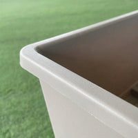Plant Pots and Strawberry Planter for Outdoor Use, Resin Flower Pots with Drainage Tray and Fence Planter Hooks, 50cm Length Flower Box