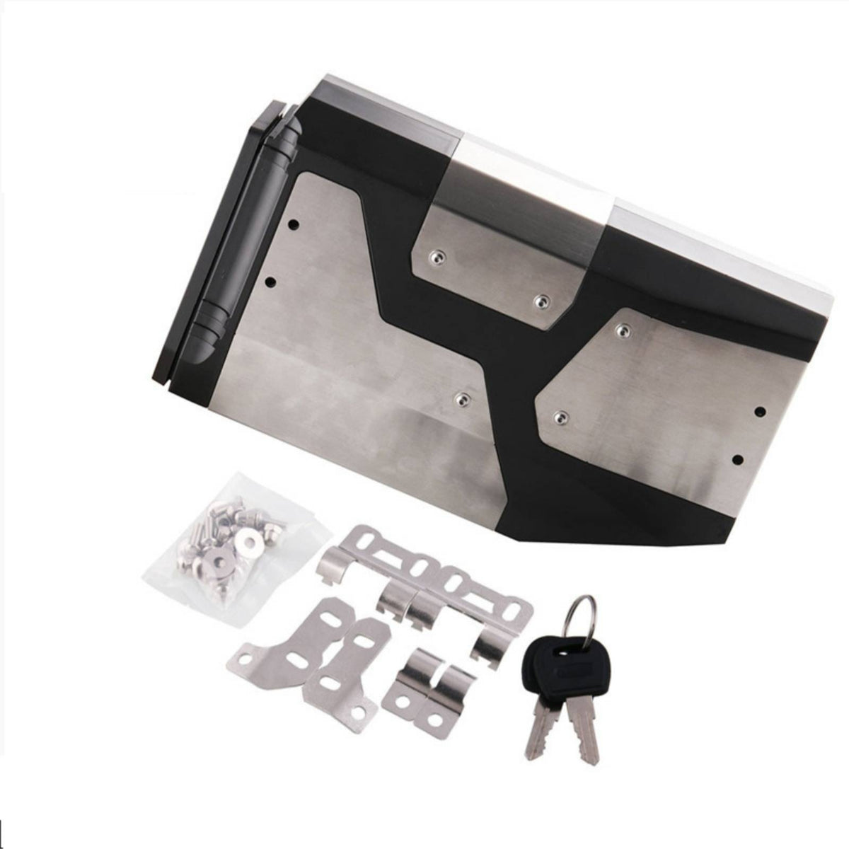 Motorcycle Side-Mounted Storage Box Universal-Fit with Key for Long-Distance Riding