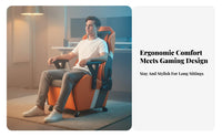 Reclining spinerest Gaming Chair with Footrest Headrest Pillow Recliner Seat Highspine Design Office Furniture Ergonomic comfort system for video game enthusiasts, Students, telecommuting Workers, Game Room, Internet Cafe, Study, Bedroom