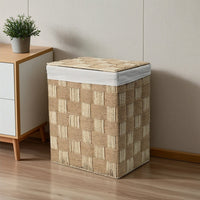 Paper Rope Basket with Liner Natural Organizer Wicker for Bedroom