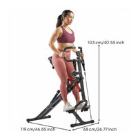 Assisted Squat Machine Full Body Trainer Full Motion Rower Row and Ride Machine with Adjustable Hydraulic Resistance Suitable for Home Fitness Apartment Exercise Beginner Training