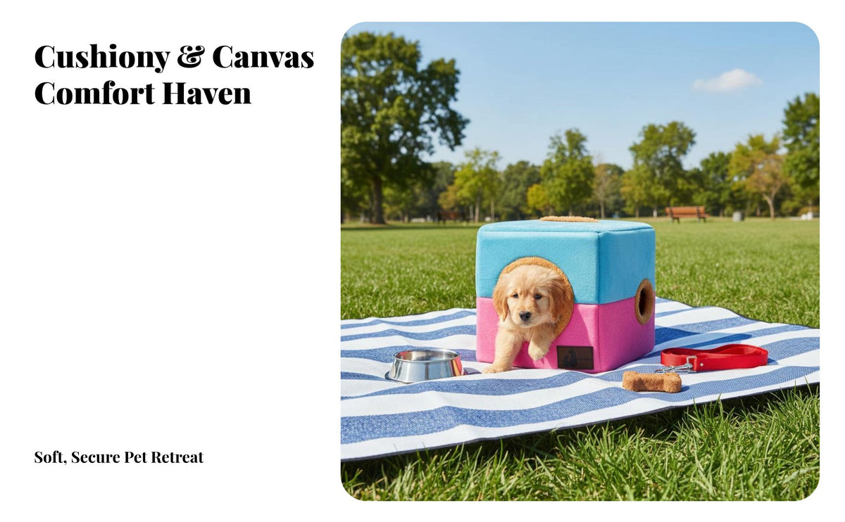 Double-Hole Cat House Portable Foldable Pet Cube Easy Assembly Foldable Cat Cube for Small Dogs, Kittens, Travel