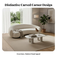 Irregularly Shaped Sherpa Sofa Nordic Aesthetic Curved sectional Sofa distinctive Shape Living Room Furniture for Homeowners, Salon, Boutique, Reception Area