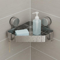 Suction Cup Corner Shelf Large Capacity No Shower Organizer Heavy Duty