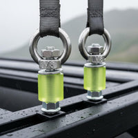 2 Pieces Tie down Rings with T Fasteners Heavy Duty Roof Rack Tie down Anchor Anti Rust T Channel Mounting Hardware for Rough Terrain Vehicle