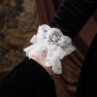Collar and Cuffs Set Vintage-Inspired Lace Collar with Cuffs Neck Ruff Theatrical for Cosplayers, Cosplay, Costume Parties