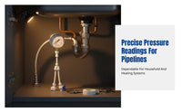 Household Water Pressure Gauge, Shockproof, MPa Scale, Fits Pipeline, Floor Heating, Toilet, Water Purifier
