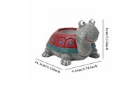 Cute Turtle Planter Whimsical Turtle Flower Pot Compact Animal Shaped Flowerpot Weathered for Gardeners