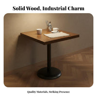 Industrial Dining Table and Chairs Easy to Clean Solid Wood and Iron Dining Set Multi-Function Rectangular Restaurant Table Set for Couples, Students