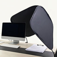 Portable Desktop Privacy Screen with Clamps Lightweight Clamp-on Privacy Screen Flexible Foldable Office Divider Adaptable for Computer Workstation