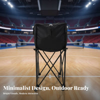 Folding Ball Storage Cart Foldable Rolling Ball Storage Cart Wheeled Athletic Gear Organizer with Wheels for Coaches, Tennis Athletes, Court-Side