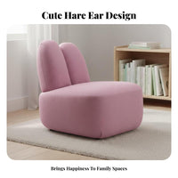 rabbit Ear Backrest rabbitShaped kids' Sofa Cute creature Design Miniature Upholstered Armchair Soft and Comfy children's Furniture Comfortable for Toddlers, Preschoolers, Babies, story Corner, Playroom, Nursery, Kindergarten
