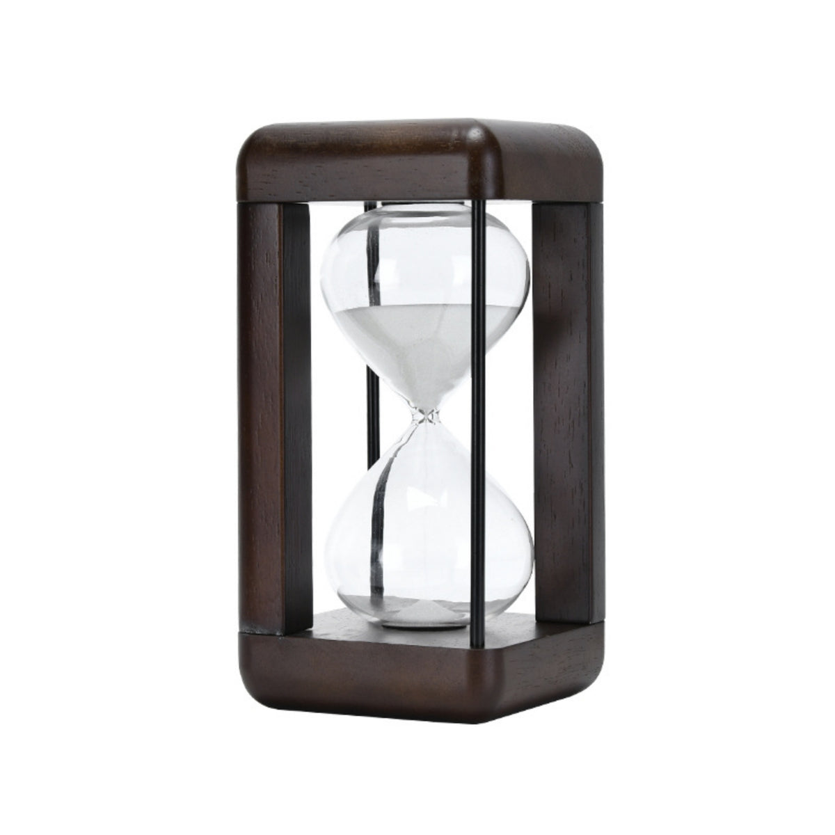 Hourglass with Wooden Frame Vintage-Inspired Hourglass Timer Sand Glass Decorative Classic for Desk, Office