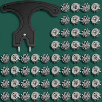 Wear-Resistant Replacement Golf Spikes Includes Removal Tool Footwear Accessory for Golfers