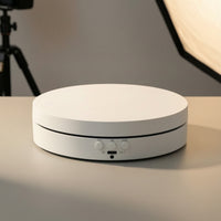 360 Degree Rotating Display Stand Stable Revolving Display Stand Low-Profile Motorized Turntable Compact for Online Sellers, Collectors, Livestreaming, Exhibitions