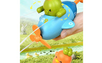 Manual Airplane Water Spray Water Shooter with Figures Plastic Soaker Waterproof for Toddlers