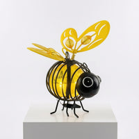LED Bee Garden Light Outdoor Bee Lamp Glowing Metal for Gardeners, Homeowners, Flower Beds
