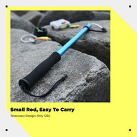 Stainless Steel Fishing Hook, Telescopic, Foldable, Portable