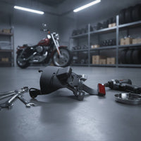 Backplate Registration Plate Holder Rear-Mounted Motorcycle Registration Plate Bracket Low-Profile for Motorcyclists