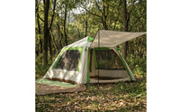Bug-Proof Inflatable Tent with Mesh Openings and Doors Portable Inflatable Tent with Awning Quick-Setup Breathable for Backyard