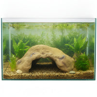 Mineral Retreat with Terrace Resin Reptile Cave Realistic Reptile Hide Cave for Reptiles, Turtles, Aquarium