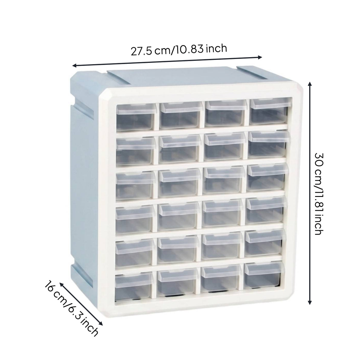 24-Compartment Drawer Cabinet Pull-out Drawers 24-Drawer Organizer