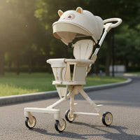 Aluminum Alloy Frame Lightweight Foldable Stroller Anti-Tipping Design Travel Stroller 360° Swivel Wheels for Toddlers, Babies, Outdoor