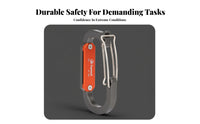 Aluminum Alloy Harness Tool Carabiner Heavy Duty Carabiner Hook Clip Multi-Purpose Safety Harness Equipment Holder Wire Gate Design for High-Altitude Workers, Rescue Personnel, Outdoor Enthusiasts