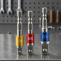 3 Pieces Hex-Shank Adapter Set Forged Power Tool Accessory Wear-Resistant