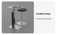 Minimalist & look Rolling C-Table Adjustable Height Household Furniture Multi-Functional Snack Tray Movable with casters for Apartment Dwellers, telecommuting Workers, Students, Small areas, Living Room, Bedroom, Home Office