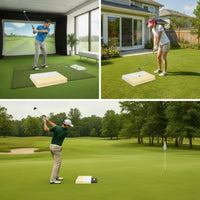 Golf Practice Mat Two-sidedSided Golf Training Mat Portable Slim for Golfers, Backyard, Garage