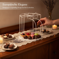 European Style White Iron Art Dessert Display Stand Cake Tray Afternoon Tea Pastry Rack