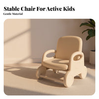 Cute Candy hues Adjustable Height Backrest Stool Stable Anti-Tip Design Adjustable Ergonomic Chair Rounded Edges kids' Furniture Easy to Clean for Children, Preschoolers, Kindergarten, Daycare, Playroom, study corner