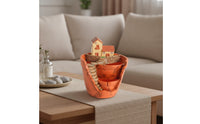 Fairy Garden Pot Indoor Planter with House Sculptural Planter Tabletop Succulent Pot Small for Hobbyists, Desk, Windowsill
