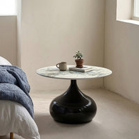 Pedestal Side Table Sculptural Pedestal End Table Modern Furniture for Living Room, Reading Corner