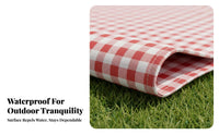 Waterproof Foldable Picnic Blanket Moisture-Proof Checkered Picnic Mat Portable Outdoor Gear Long-Lasting for Families, Beachand Goers, Camping, Picnics, Lawn, Beach