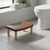 Toilet Stool Non-Slip Wooden Toilet Footrest Poop Stool Universal Fit Bathroom Crouch Potty Easy Assembly for Children