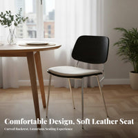 Modern Design Nordic Design Side Chair Stable & Long-Lasting Minimalist Backrest Chair Versatile Household Furniture Padded Seat Cushion for Restaurant Owners, Homeowners, Interior Designers, Cafe, Living Room, Home Office