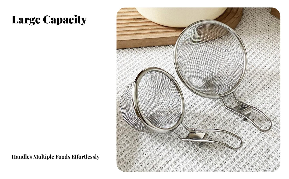 Hot Pot Skimmer Spoon Fine Mesh Stainless Steel Food Strainer Easy to Clean Skimmer Ladle
