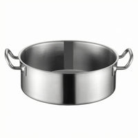 Stainless Steel Hot Pot Round Cookware Easy to Clean