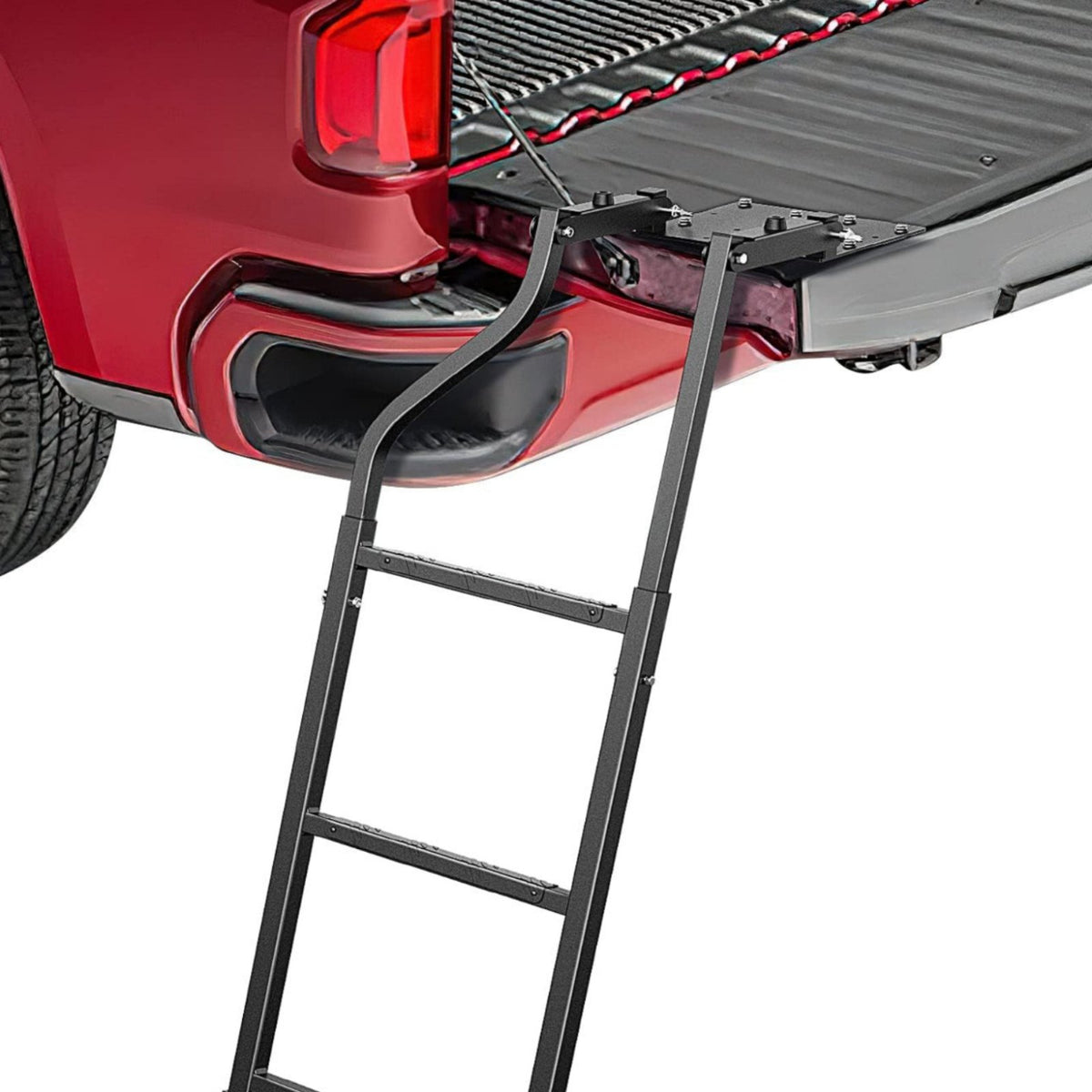 Pickup Truck tailgates Ladder Heavy Duty Retractable tailgates Ladder Easy Installation Foldable Truck Bed Step for Camping