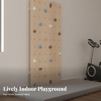 Indoor Climbing Wall Set Multi-Functional Kids Wooden Activity Gym Promotes Physical Development Wall Mounted Jungle Gym for Parents, Living Room