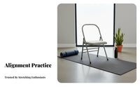 Non-Slip Feet Iyengar Mind-Body Practice Chair Thickened Steel Tube Iyengar Auxiliary Chair Heavy Duty Mind-Body Practice Inversion Bench Stable and Long-Lasting for Beginners, Home Gym